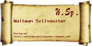 Waltman Szilveszter névjegykártya